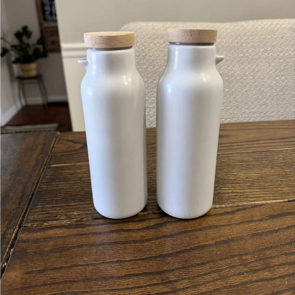 Crate&Barrel oil and vinegar dispensers